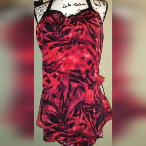 Maxine Red and Black bathing suit$